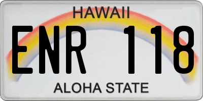HI license plate ENR118