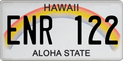 HI license plate ENR122