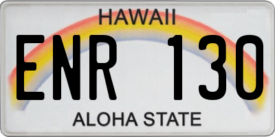 HI license plate ENR130