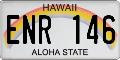 HI license plate ENR146