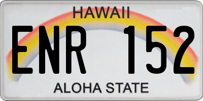 HI license plate ENR152