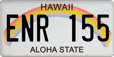HI license plate ENR155