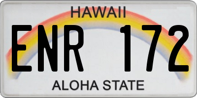 HI license plate ENR172