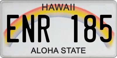 HI license plate ENR185