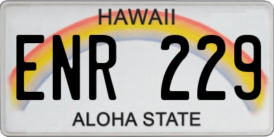 HI license plate ENR229