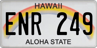 HI license plate ENR249