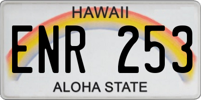 HI license plate ENR253