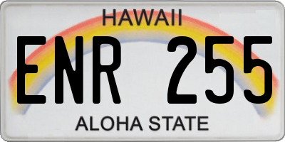 HI license plate ENR255