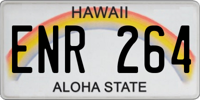 HI license plate ENR264