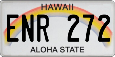 HI license plate ENR272