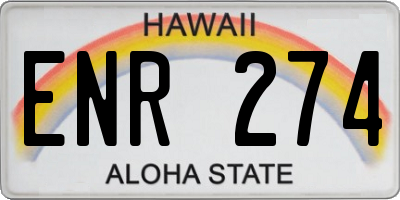 HI license plate ENR274