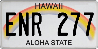 HI license plate ENR277