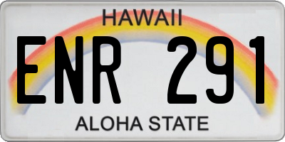 HI license plate ENR291