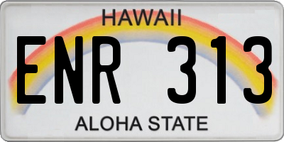 HI license plate ENR313