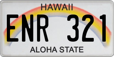 HI license plate ENR321