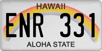 HI license plate ENR331