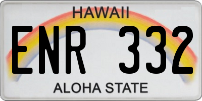 HI license plate ENR332