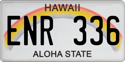 HI license plate ENR336