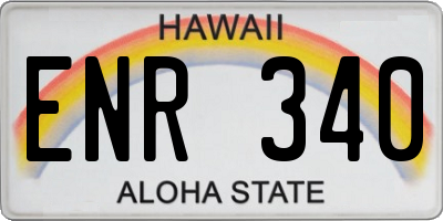 HI license plate ENR340