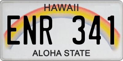 HI license plate ENR341