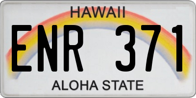 HI license plate ENR371