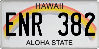 HI license plate ENR382