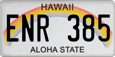 HI license plate ENR385