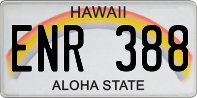 HI license plate ENR388