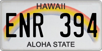 HI license plate ENR394
