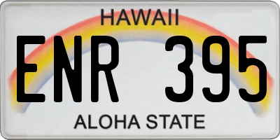HI license plate ENR395