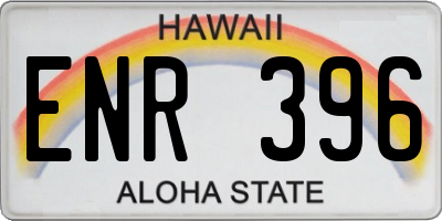 HI license plate ENR396