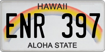 HI license plate ENR397