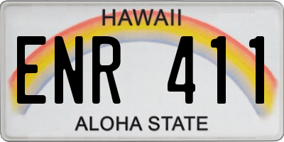 HI license plate ENR411