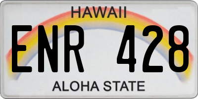 HI license plate ENR428