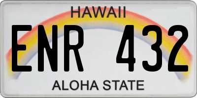 HI license plate ENR432