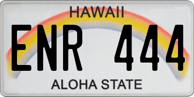HI license plate ENR444