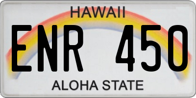 HI license plate ENR450