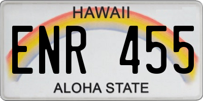 HI license plate ENR455