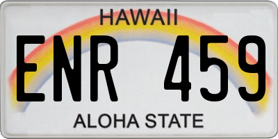 HI license plate ENR459