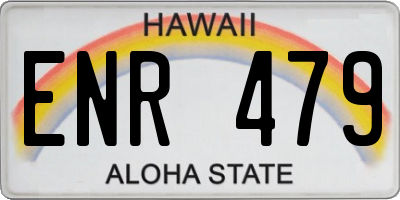 HI license plate ENR479