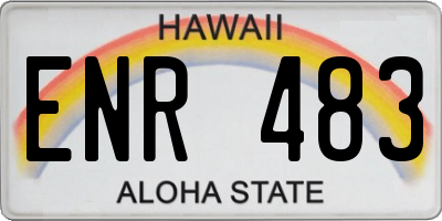 HI license plate ENR483