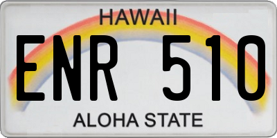 HI license plate ENR510