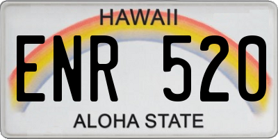 HI license plate ENR520
