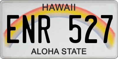 HI license plate ENR527