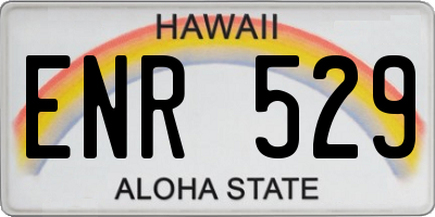 HI license plate ENR529