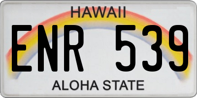 HI license plate ENR539