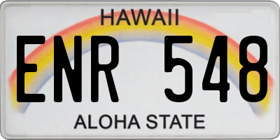 HI license plate ENR548