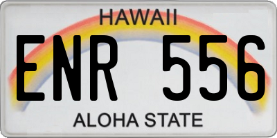 HI license plate ENR556