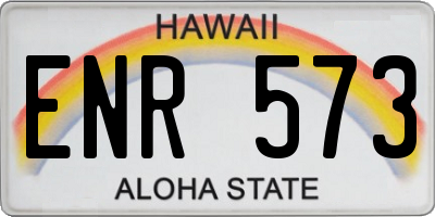 HI license plate ENR573