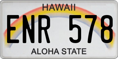 HI license plate ENR578